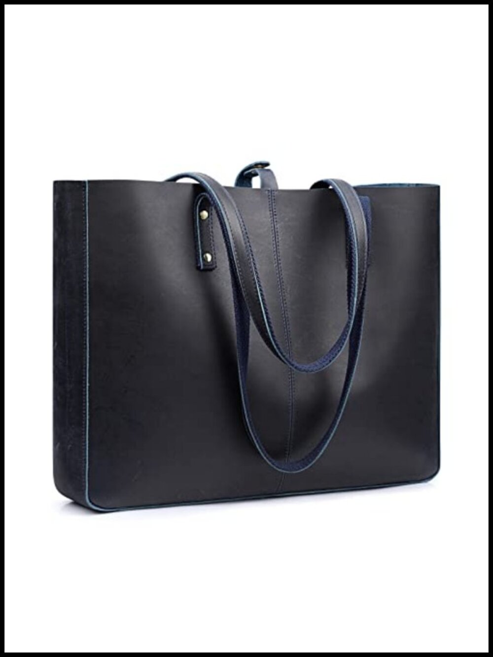 Genuine Leather Shoulder Tote Bag Large Work Handbag Purse
